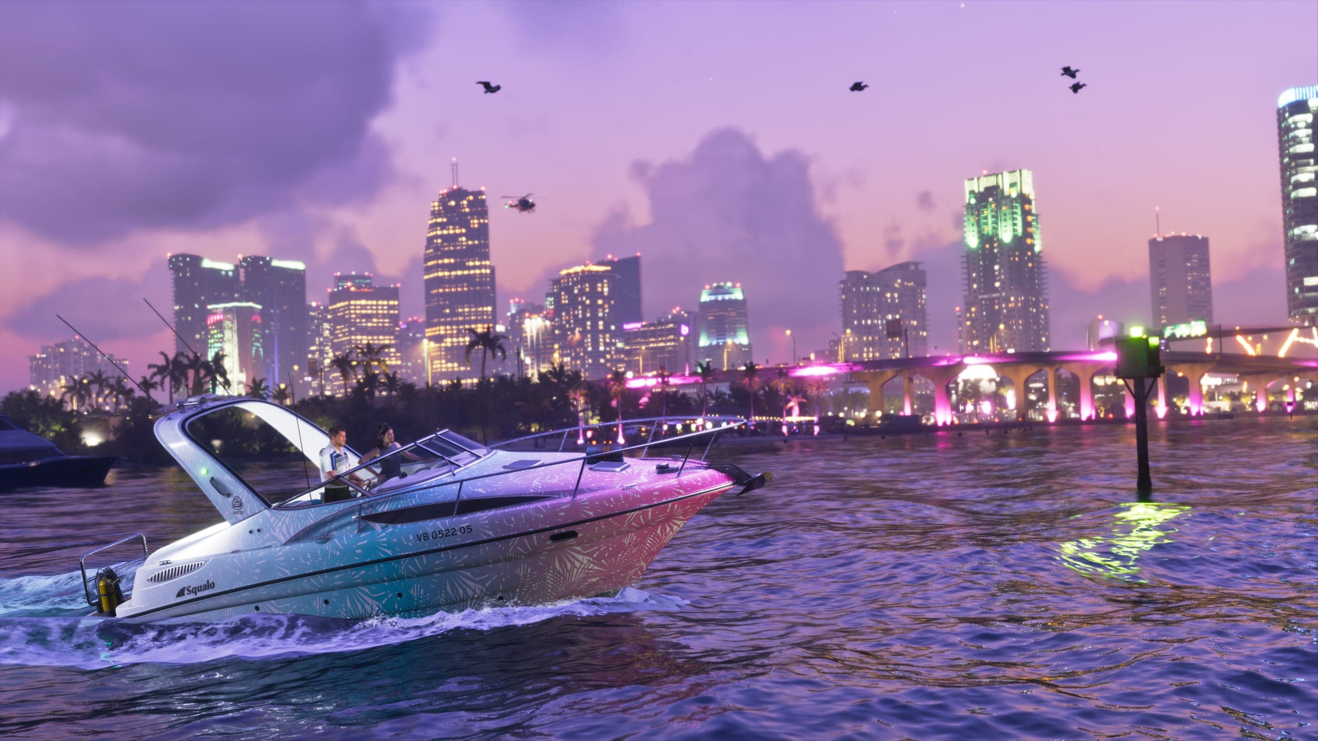 Embarcação Squalo em captura de tela oficial de GTA VI